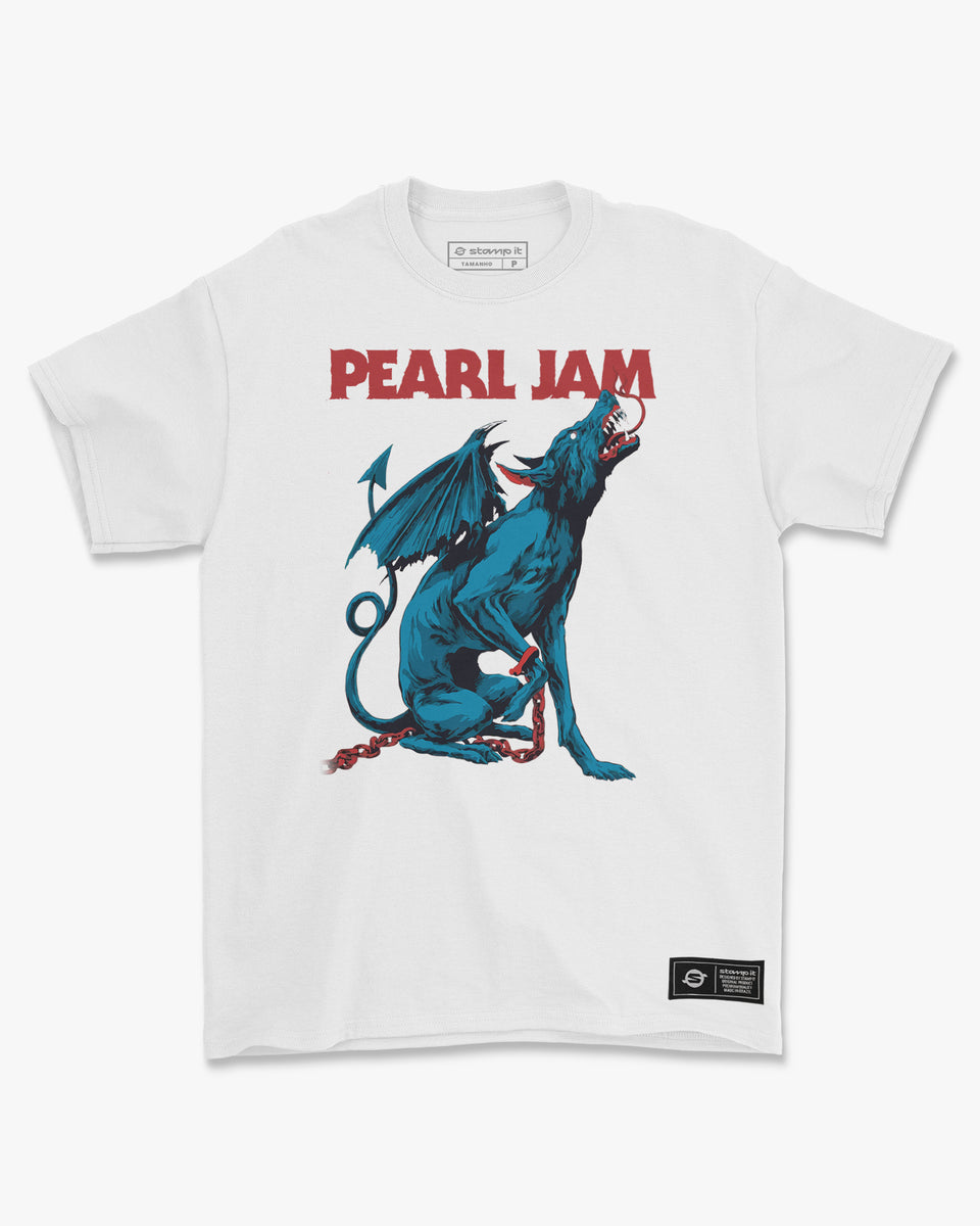 Camiseta de Algodão Pearl Jam Hellish Dog – Stamp It