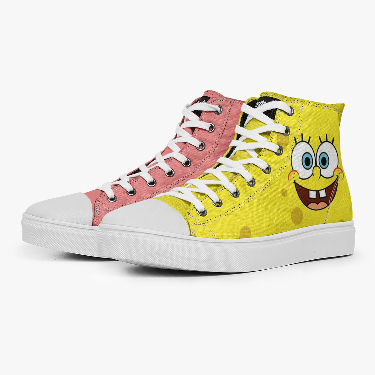 Tênis Cano Alto Amarelo e Rosa Bob Esponja Filmes e Series – Stamp It