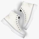 Tênis Cano Alto Plataforma Off White Básico Abstrato