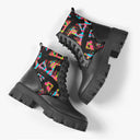 Bota Coturno Tratorada Cano Médio Colorido Tag Cultura e Arte