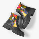 Bota Coturno Tratorada Cano Médio Arte Frida Kahlo Floral Parnasiano Colorido Cultura e Arte