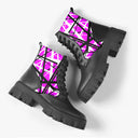 Bota Coturno Tratorada Cano Médio Rock N Roll Van Halen Guitarra Rosa Bandas de Rock