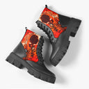 Bota Coturno Tratorada Cano Médio Papa Roach Psicodélico Vermelho Bandas de Rock