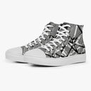 Tênis Cano Alto Cinza Grey Grafismo Van Halen Bandas de Rock