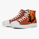 Tênis Cano Alto Laranja Linkin Park Hybrid Theory Bandas de Rock