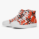 Tênis Cano Alto Preto Vermelho Branco Grafismo Van Halen Bandas de Rock