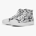 Tênis Cano Alto Branco e Preto Animais Comics Animais