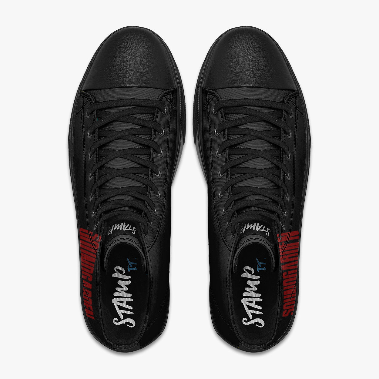 GAKU　rs-81 Tênis Cano Alto Preto Soundgarden Grunge Badmotorfinger