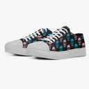 Tênis Cano Baixo Preto Caveiras Coloridas