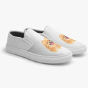 Tênis Slip On Branco Spitz Alemão Zwergspitz Animais