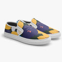 Tênis Slip On Colorido Flores Abstratas Flores e Folhas
