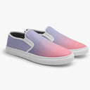 Tênis Slip On Lilás e Rosa Degradê Pink Cute Delicado