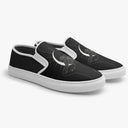 Tênis Slip On Preto Mulher Coque Lua Minguante Abstrato