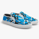 Tênis Slip On Azul Celeste Sky Blue Grafismo Van Halen Bandas de Rock