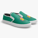 Tênis Slip On Verde Murro Quebrado Balão Smile Abstrato