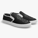 Tênis Slip On Preto Estatua Quebrada Cabeça de Universo Abstrato