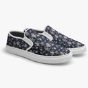 Tênis Slip On Azul Floral Branco Nature Flores
