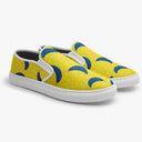 Tênis Slip On Amarelo Bananas Azuis Abstrato