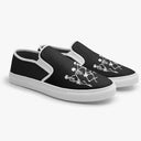 Tênis Slip On Preto Ciranda Roda de Caveiras