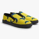 Tênis Slip On Amarelo Bananas Azuis Abstrato
