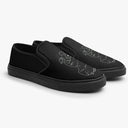 Tênis Slip On Preto Estatua Quebrada Cabeça de Universo Abstrato