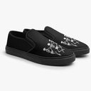 Tênis Slip On Preto Ciranda Roda de Caveiras