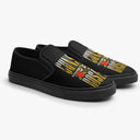 Tênis Slip On Preto Guns N' Roses Rosa Laço Arma Bandas de Rock