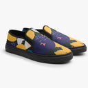 Tênis Slip On Colorido Flores Abstratas Flores e Folhas