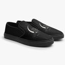Tênis Slip On Preto Mulher Coque Lua Minguante Abstrato