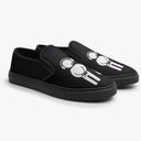Tênis Slip On Preto Fone Controle Boneco Games