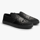 Tênis Slip On Preto Desenho Caveiras Estilhaçada