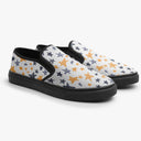 Tênis Slip On Branco Desenho Lápis Estrelas Abstrato