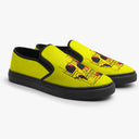 Tênis Slip On Amarelo Caveira Holograma Abstrato