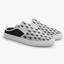Tênis Mule Preto e Branco Gotas Contornadas Abstrato