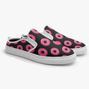 Tênis Mule Preto Desenho Donuts Rosa Abstrato