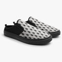 Tênis Mule Preto e Branco Gotas Contornadas Abstrato