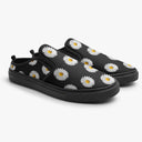 Tênis Mule Preto Margarida Flores e Folhas