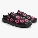 Tênis Mule Preto Desenho Donuts Rosa Abstrato
